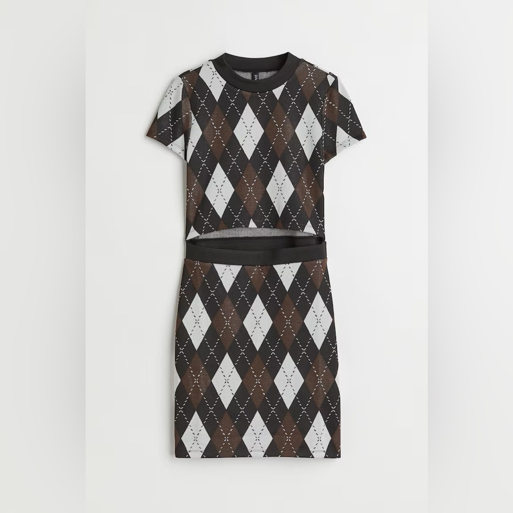 Argyle Pattern Dress